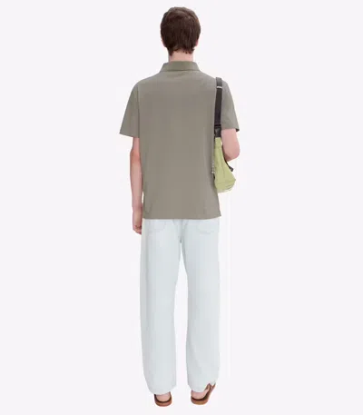 Apc A.p.c. Muted Green Organic Cotton Polo Shirt In Neutral