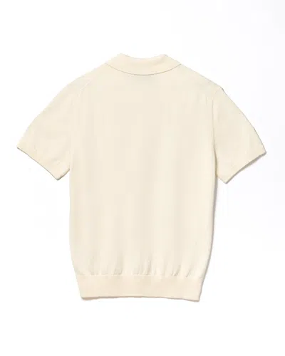 Apc Classic White Polo Shirt With Embroidered Logo In Neutral