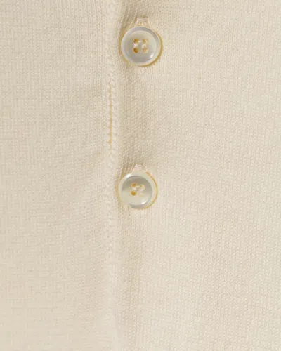 Apc Classic White Polo Shirt With Embroidered Logo In Neutral
