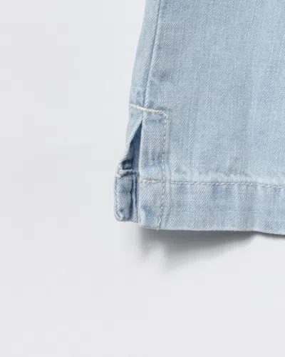 Apc A.p.c. Relaxed Fit Light Blue Pants With Elastic Waistband And Tapered Leg In Metallic