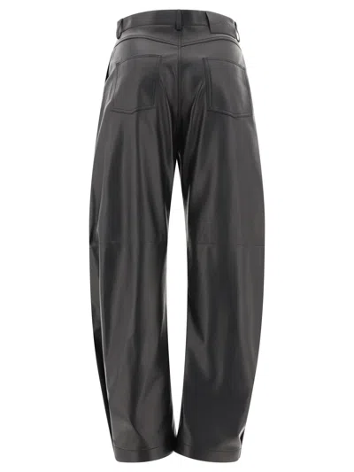 Loewe Balloon Trousers In Nappa Lambskin In Black