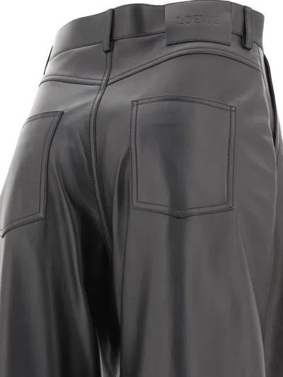 Loewe Balloon Trousers In Nappa Lambskin In Black