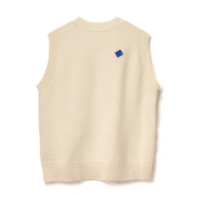 Adererror Textured Knit Sleeveless Top In White