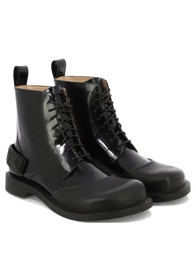 Loewe Campo Ankle Boots Black In Black