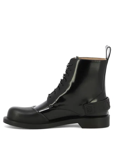 Loewe Campo Ankle Boots Black In Black