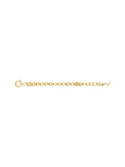 Saint Laurent Cassandre Pendant Bracelet In Gold
