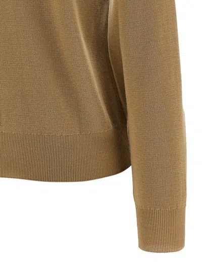 Burberry Check Insert Cardigan Sweaters And Cardigans Beige In Black