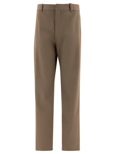 Loewe Trousers Made From Cotton And Silk In Brown
