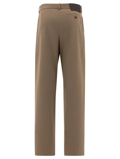 Loewe Trousers Made From Cotton And Silk In Brown