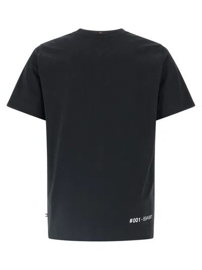 Moncler Crew Neck Short Sleeve Straight Hem T-shirt In Black