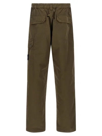 Stone Island Utility Cargo Trousers Featuring Side Pockets In Brown