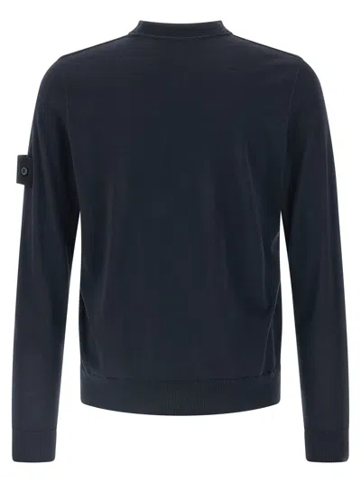 Stone Island Crew-neck Sweater Sweaters And Cardigans Blue In Blue