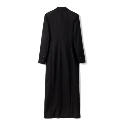 Ami Alexandre Mattiussi Long Tailored Coat With Classic Lapel In Black