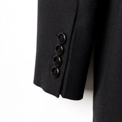 Ami Alexandre Mattiussi Long Tailored Coat With Classic Lapel In Black