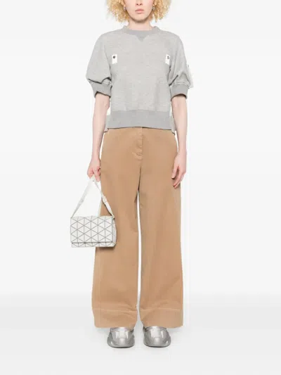 Sacai Long-sleeved Sweatshirt In Gray