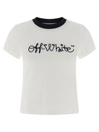 Off-white Script Logo Short Sleeve T-shirt In White