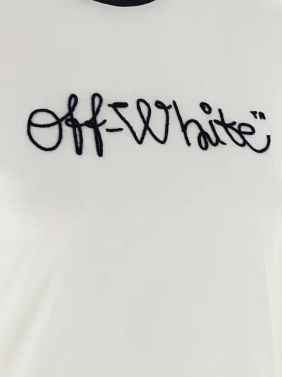 Off-white Script Logo Short Sleeve T-shirt In White