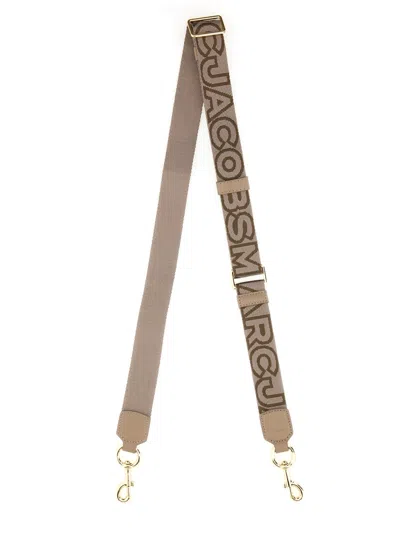 Marc Jacobs Fabric Strap With Logo In Brown