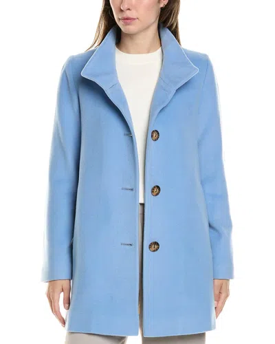 Fleurette Short Wool Jacket In Blue