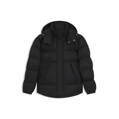 Hugo Boss Water-repellent Jacket With Monogram Jacquard In Black