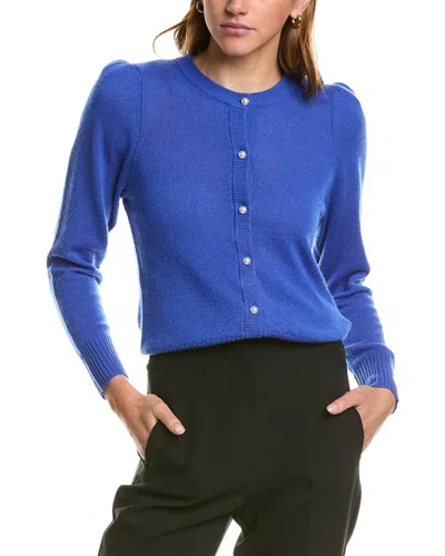 Hannah Rose Cashmere Cardigan In Blue