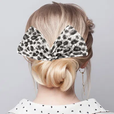 Fashnzfab Leopard Patterned Deft Bun Maker Hairband In White