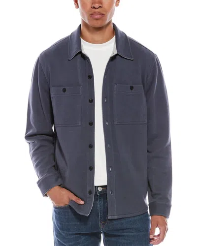 Vince Pique Shirt Jacket In Blue