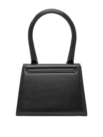 Jacquemus The Medium Chiquito Leather Handbag. In Black