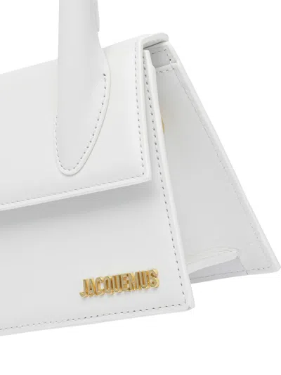 Jacquemus Women's Le Chiquito Moyen Leather Bag In White