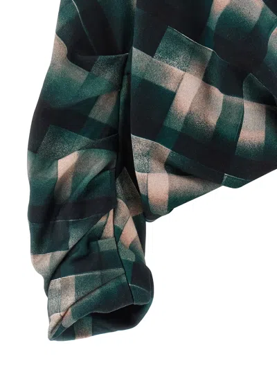 Dries Van Noten Abstract Pattern Long Sleeve Relaxed Sweatshirt In Green