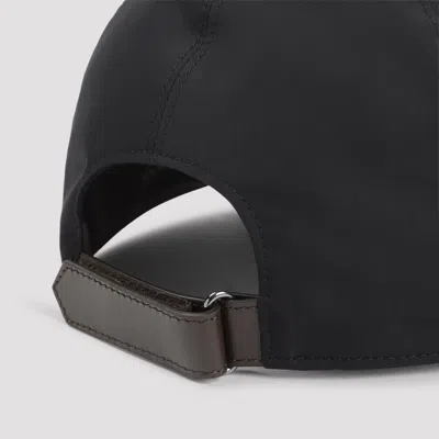 Canali Logo-embroidered Baseball Cap In Black