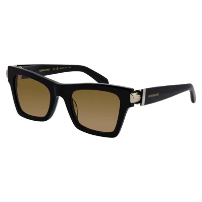 Ferragamo Brown Cat Eye Ladies Sunglasses Sf2013s 011 52 In Black