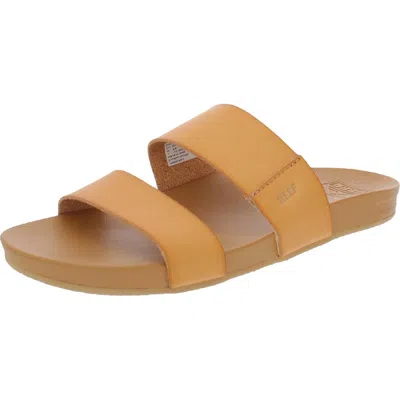 Reef Cushion Vista Womens Faux Leather Open Toe Flat Sandals In Multi