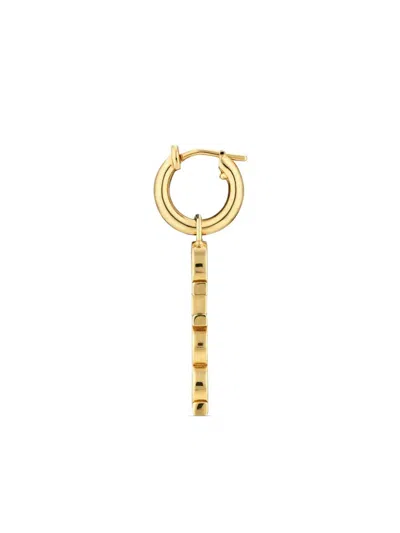 Gucci Logo Hoop Earrings In Gold