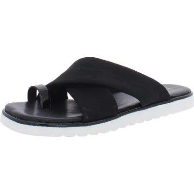 Nydj Ronna Womens Toe Loop Slip On Slide Sandals In Black