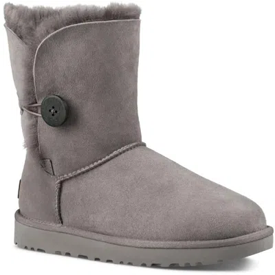 Ugg Bailey Button Ii Womens Suede Fur Lined Casual Boots In Gray