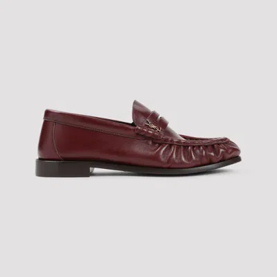 Saint Laurent Loafers Red In Brown