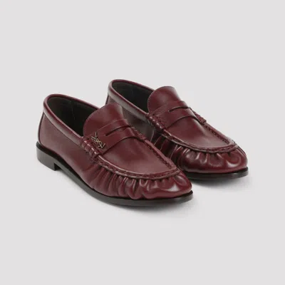 Saint Laurent Loafers Red In Brown