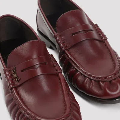 Saint Laurent Loafers Red In Brown