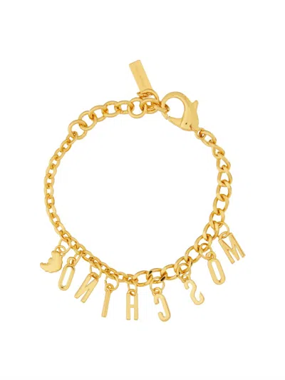 Moschino Bracciale Con Logo In Gold