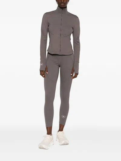 Adidas By Stella Mccartney Logo Leggings In Gray