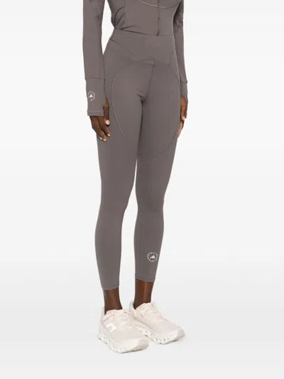 Adidas By Stella Mccartney Logo Leggings In Gray