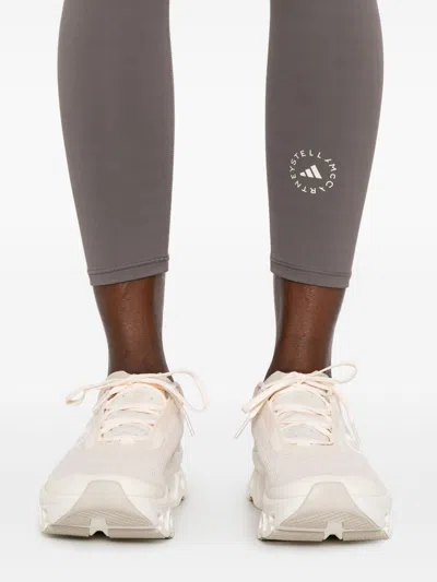 Adidas By Stella Mccartney Logo Leggings In Gray