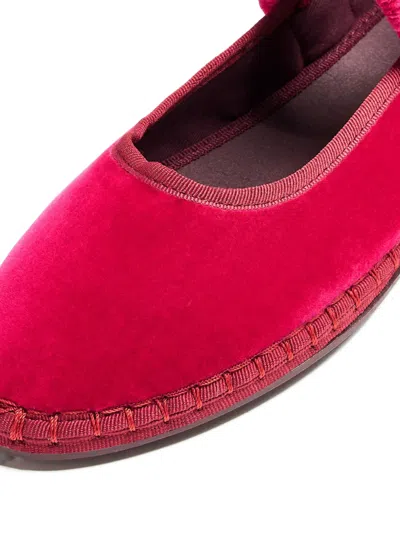 荷叶边饰带芭蕾平底鞋