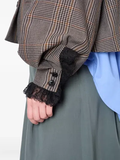 Kolor Checked Jacket In Gray