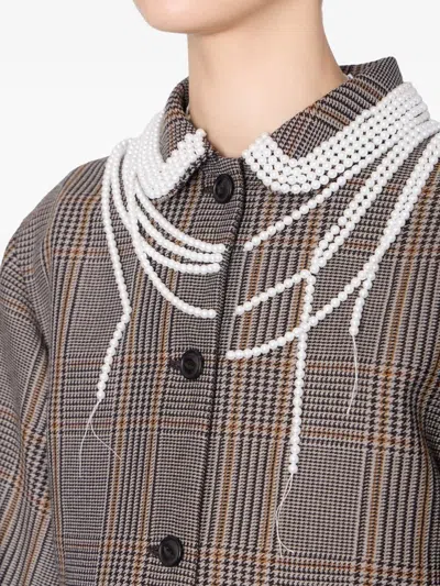 Kolor Checked Jacket In Gray