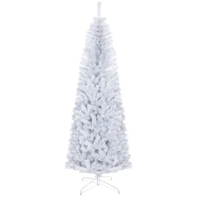 Hivvago 7ft Pencil Christmas Tree In Silver