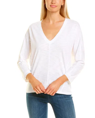 Lilla P V-neck Dolman T-shirt In White