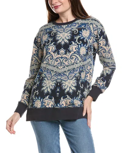 Johnny Was High-low Sweatshirt In Blue