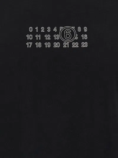 Mm6 Maison Margiela Numeric Signature Mm6 T-shirt Black In Black